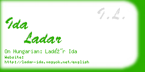 ida ladar business card